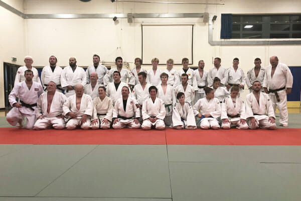 Group photo from Club Judoka's Chairty Session in Worthing