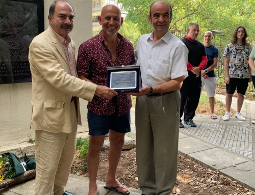 Sampson Sampson presented with award in Greece